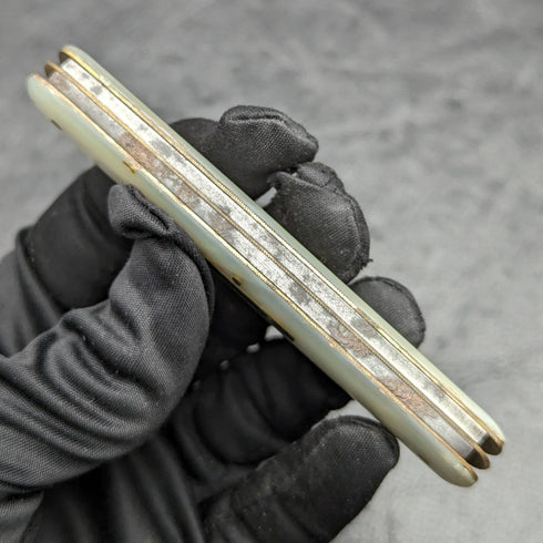 英國古董白珍珠貝殼柄鋼刀片 x4 多功能工具